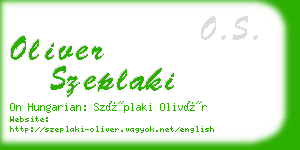 oliver szeplaki business card